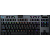 Logitech G915 X Lightspeed Tkl Wireless Mechanical Gaming Keyboard, Double Shot Pbt Keycaps, Fully Programmable Keys, Rgb Backlit Mac/pc Gaming Keyboards, Aluminum Finish, Gl Clicky Switches, Black